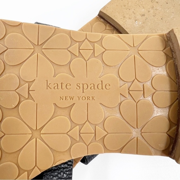 ✅ Kate Spade Claire Grain Calf Black Tassel Slip ON LEATHER Sandal SIZE 8.5 - Picture 8 of 8